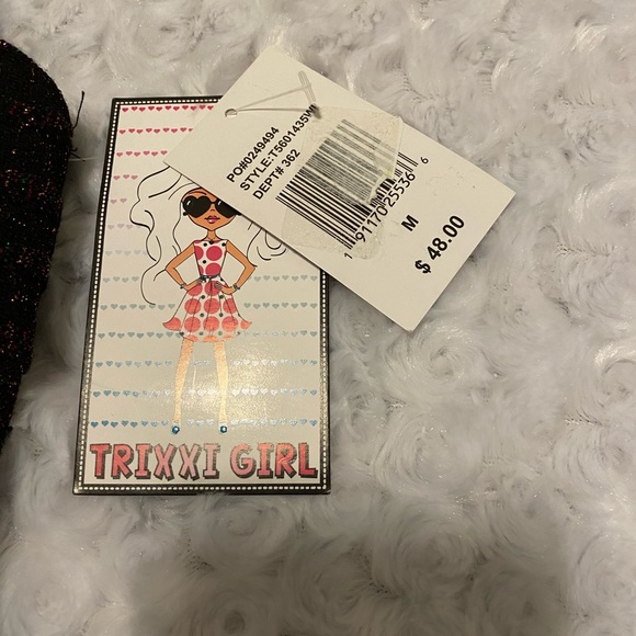 Trixxi Girl Black Rainbow Metallic Ruffle Jumpsuit - M - Picture 7 of 13